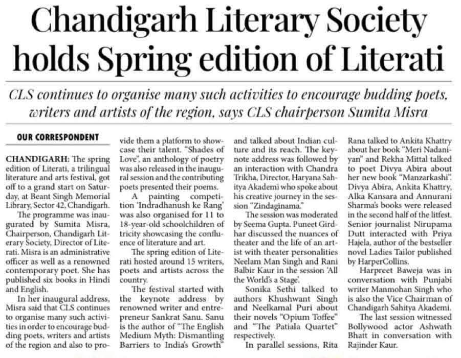 Newspaper cutting: Spring fest